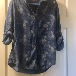 Men’s flower pattern button down